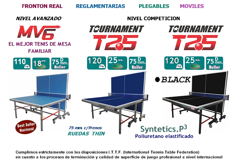 Mesa ping pong plegable con ruedas 18 mm - Tienda online